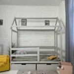 Дитяче ліжко-будиночок з двома шухлядами